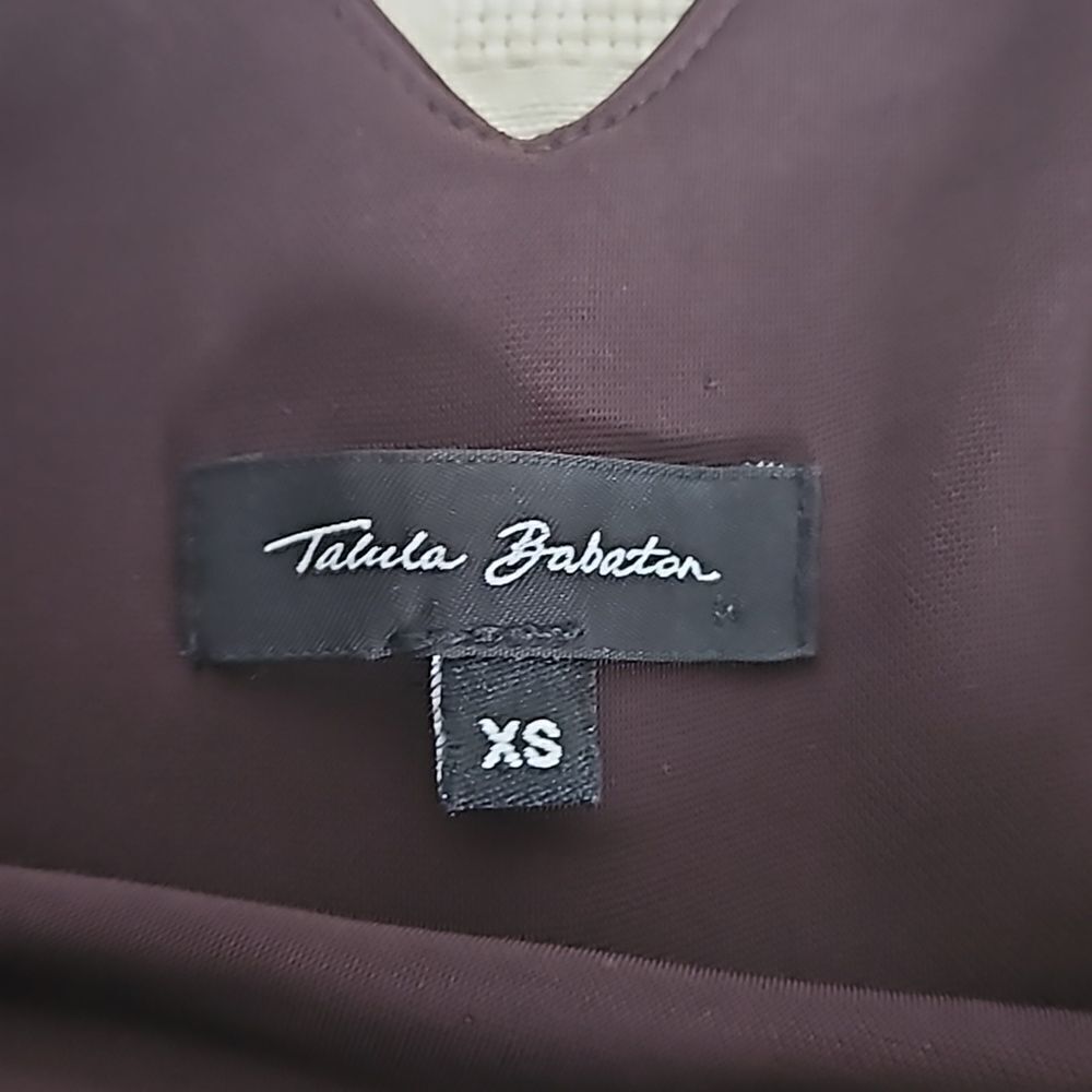 Talula Babaton Sweetheart Neckline, Straps Asymmetric Hem Midi Dress Brown XS - Picture 6 of 16